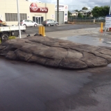 Finished artificial cement rock ramp in Brisbane - front3