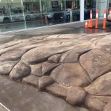 Finished artificial cement rock ramp in Brisbane - side2