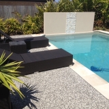 Exposed aggregate concrete for pool - Brisbane