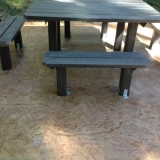 Stamped concrete natural wet rock look - Outdoor setting in Brisbane 3