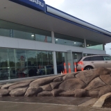 Finished artificial cement rock ramp in Brisbane - side3